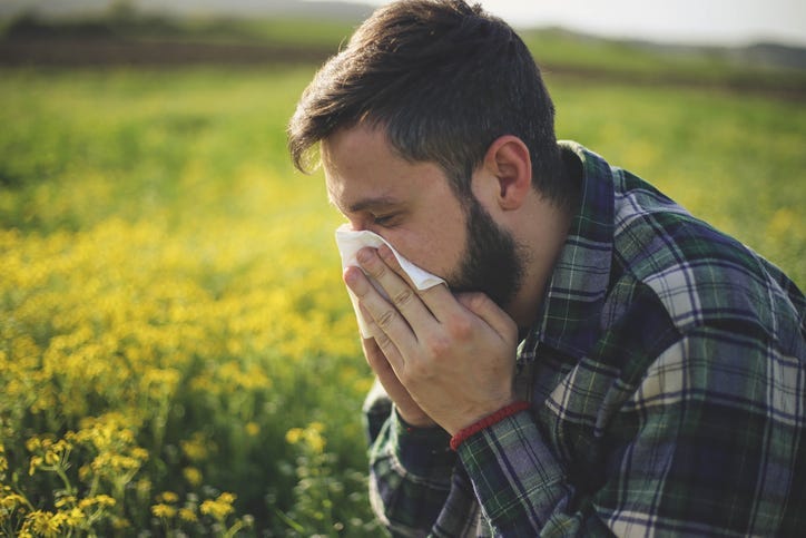 Sneezing.