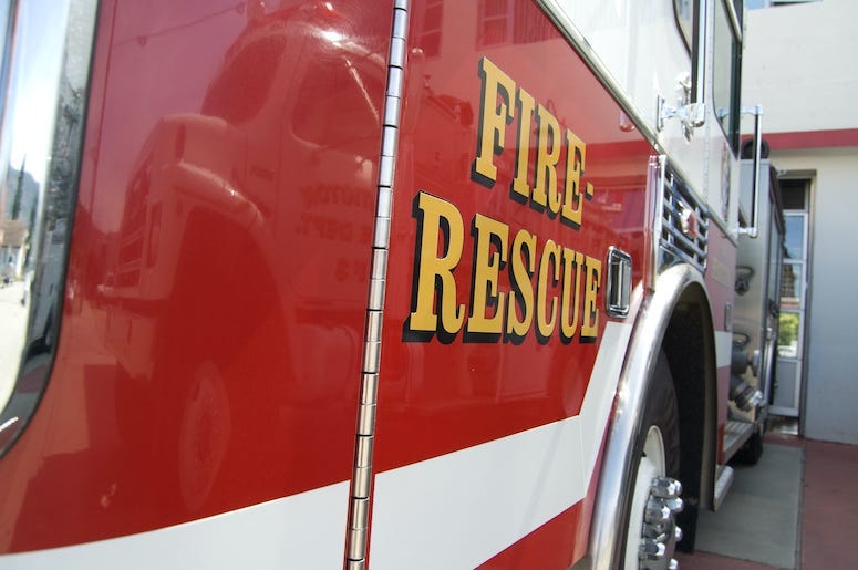 Fire Truck, Fire Engine, Side Panel, Fire and Rescue
