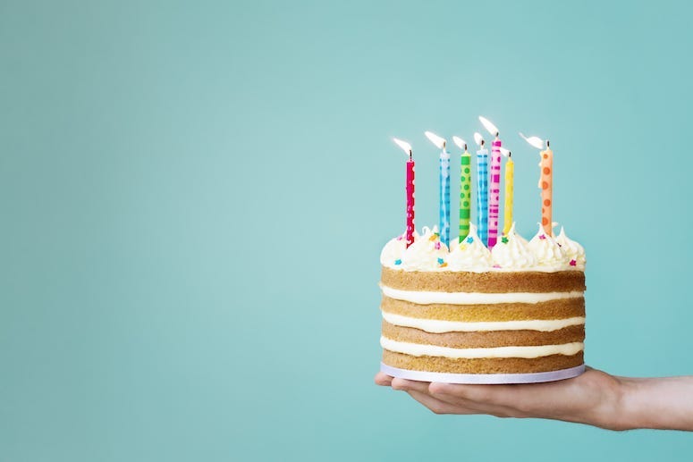 Birthday Cake, Candles, Buttercream, Colorful