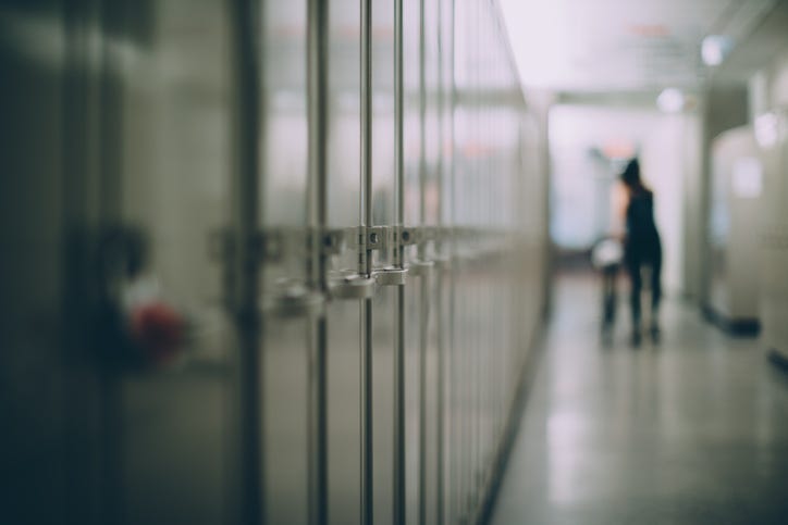School hallway.