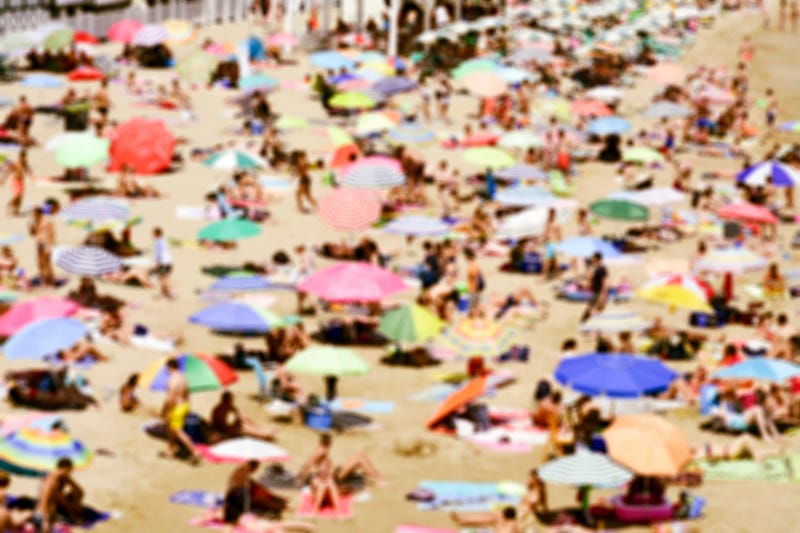 Blurred photo of a beach