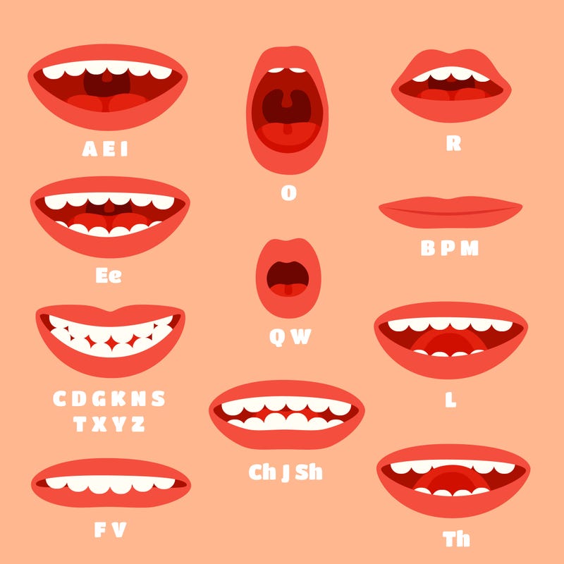 cartoon mouths
