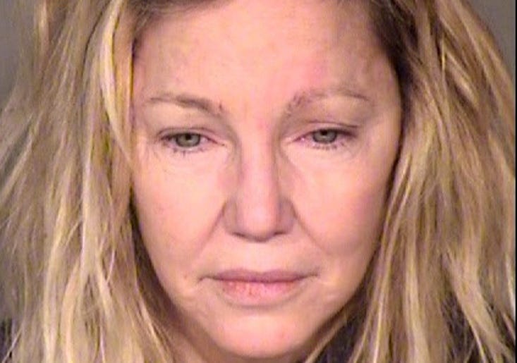 VENTURA, CA - JUNE 24: (EDITORS NOTE: Best quality available) In this handout photo provided by the Ventura County Sheriffs Office, actress Heather Locklear is seen in a police booking photo after her arrest on two counts of misdemeanor battery on a polic