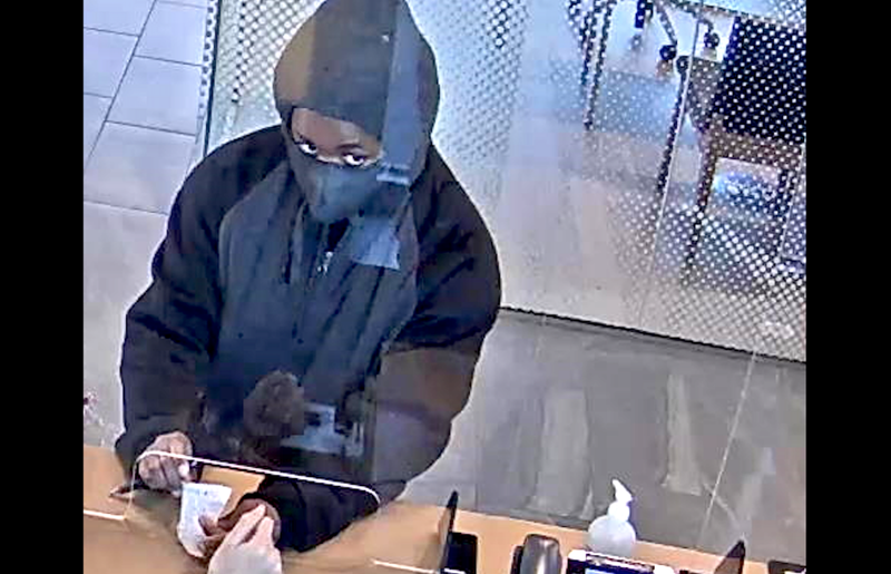 The FBI says this surveillance photo shows Glenesha Currie robbing a TCF Bank branch at 4160 S. Archer Ave. on Oct. 7, 2020.