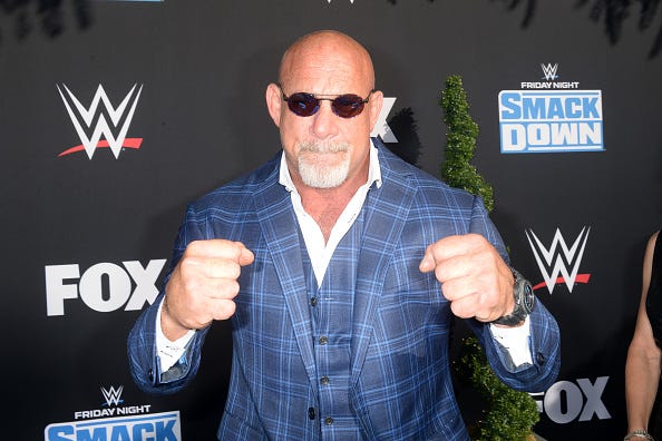 Goldberg attends a WWE Friday Night SmackDown premiere.