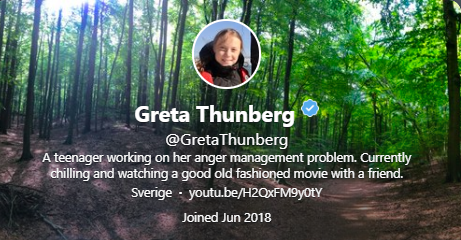 Twitter @GretaThunberg