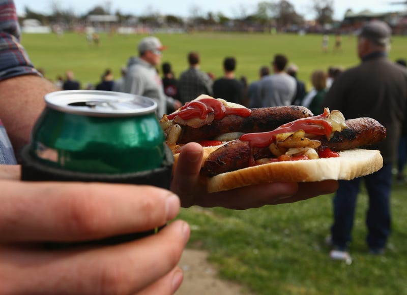 Hot dog and beer