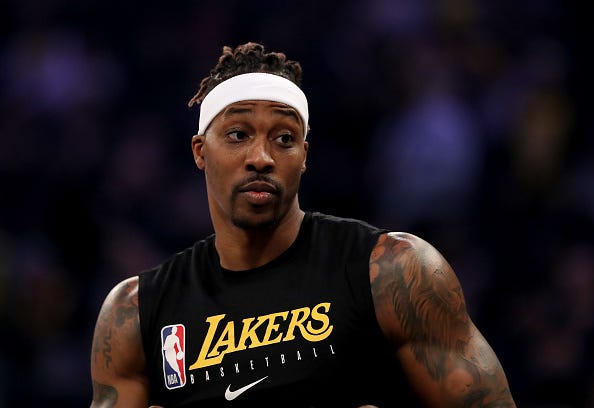Dwight Howard before a Lakers game.