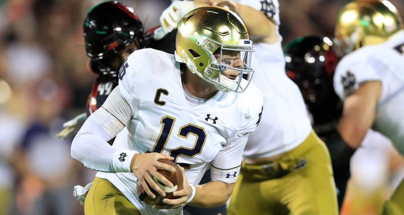 Notre Dame quarterback Ian Book