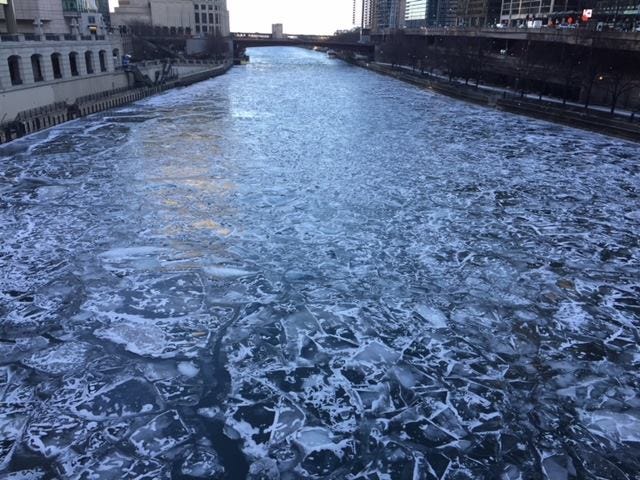 Icy Chicago River