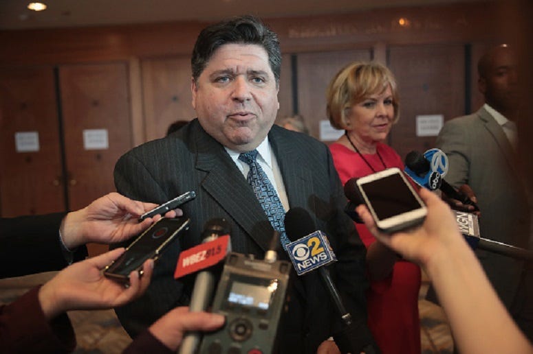 Pritzker refuses to answer question about wife's whereabouts