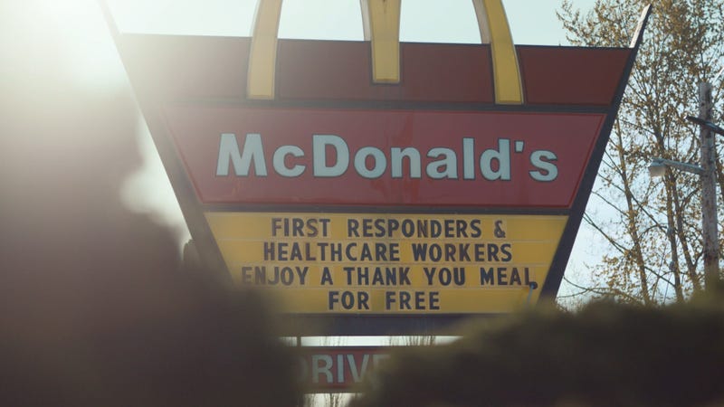MCDONALD'S FRONT LINE HEROES THANK YOU MEALS