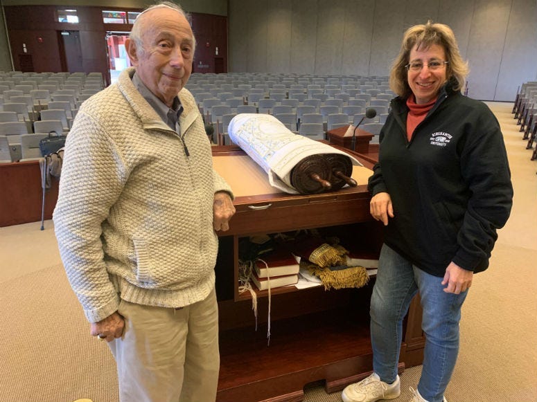 Fred Behrend with daughter Evelyn Behrend.