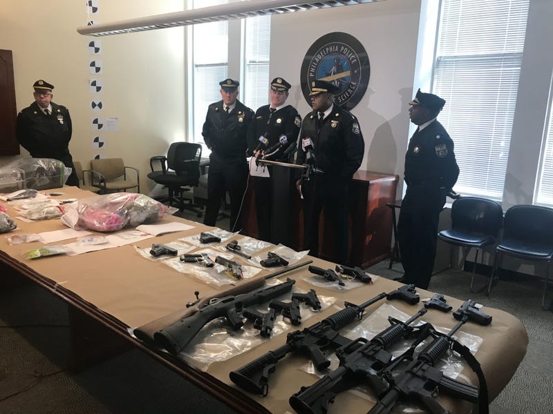 Federal, state and city authorities were able to pull about 18 guns and more than $600,000 worth of drugs off the streets of Kensington.