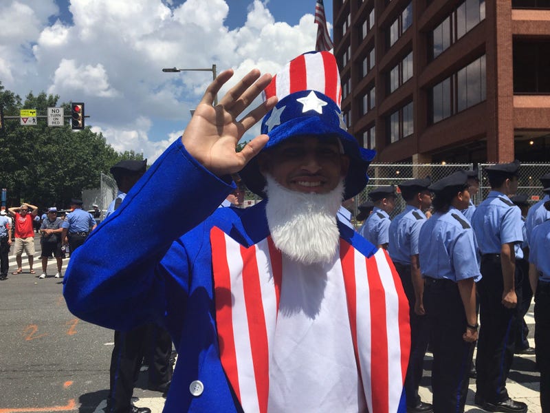 This man is wearing his patriotism literally at the 2019 Independence Day Parade.
