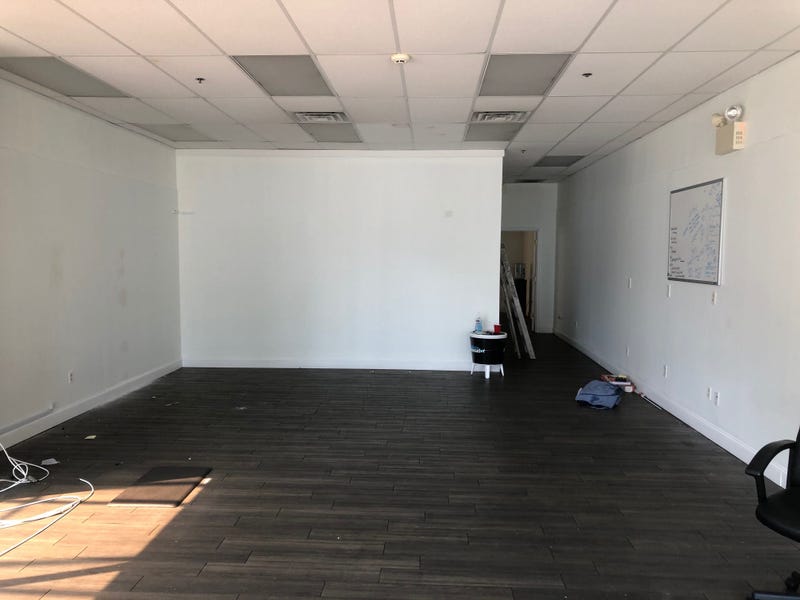Empty office space where Jenkintown firm SEO Locale once operated.