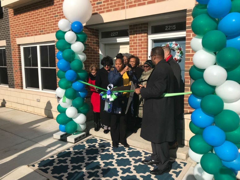 The ribbon was cut to Blumberg 83, a factory-built, $35 million project that provides 83 affordable rental units in Sharswood.