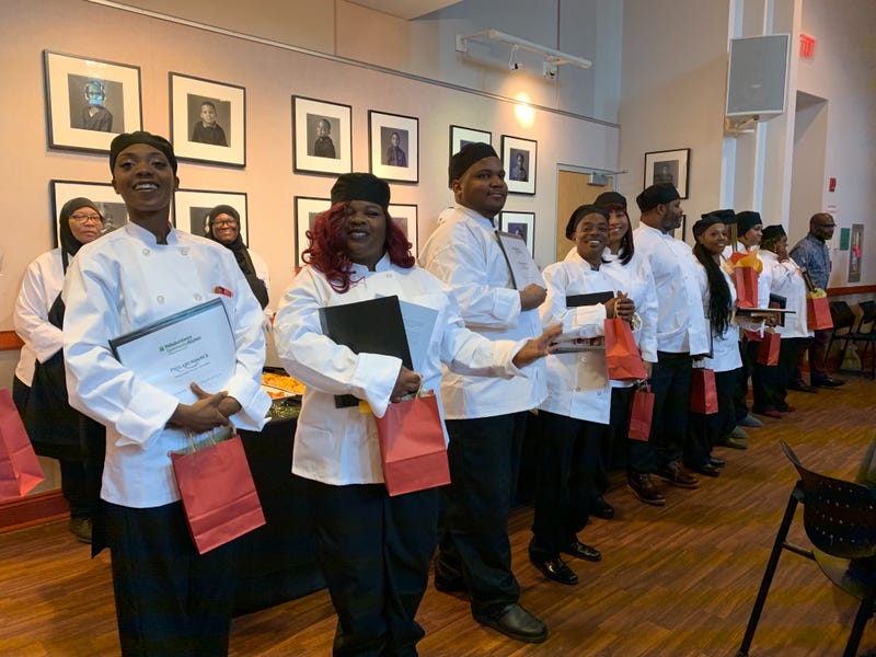 Graduates from Philabundance's Community Kitchen program.