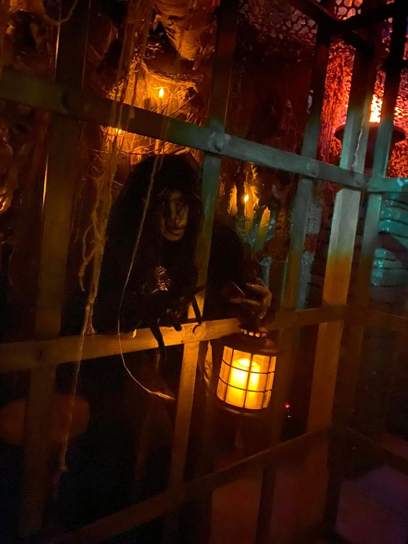 A preview of the interior decor of the Sivley family's "Beware the Dark Realm" attraction in Santa Clarita.