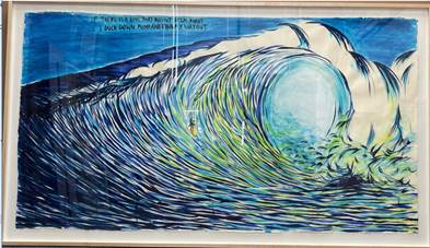 One of the forged Raymond Pettibon paintings Christian Rosa Weinberger allegedly sold.