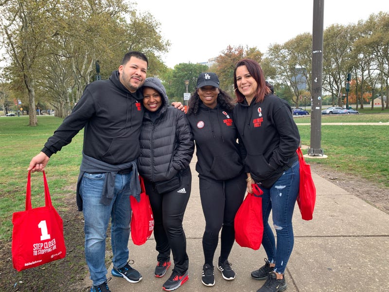 Luis Molina, Khadyjah Neal, Ciji Carr, and Denise Martinez formed a team for the 33rd AIDS Walk Philly.