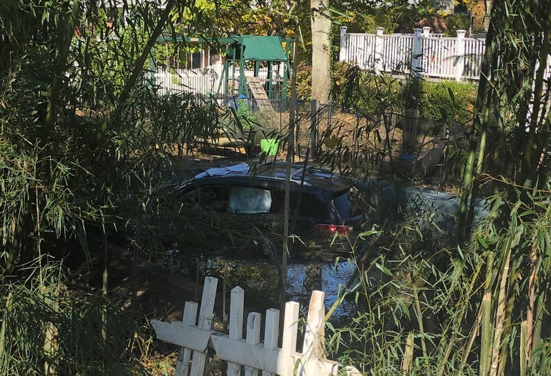 Car in pool