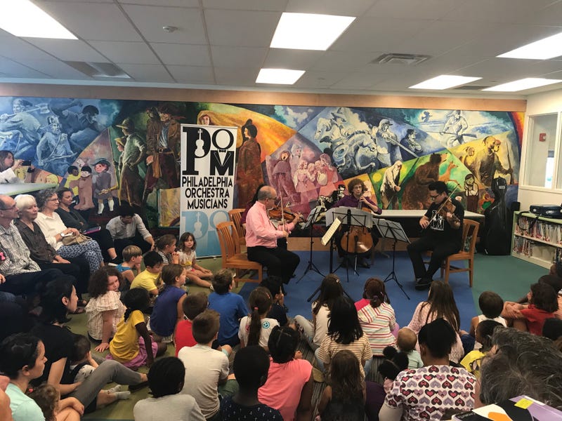 The Bala Cynwyd library hosted a string quartet from the Philadelphia Orchestra.