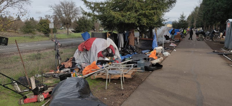 There was recently a fire in the sprawling homeless camp on the Joe Rodota Trail in Santa Rosa, raising safety fears among neighbors in early 2020.