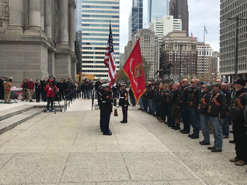 Marine Week began with the Corps flag being raised at City Hall, to celebrate the U.S. Marine Corps' 244th birthday.