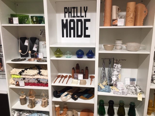 Items on sale at the Philadelphia Museum of Art's new gift shop
