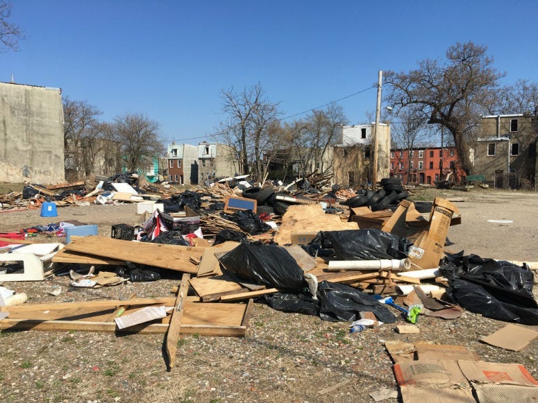 Sharswood has become a dumping ground, and city officials can't seem to do anything about it.