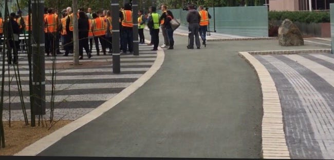Path in Transbay Transit Center garden