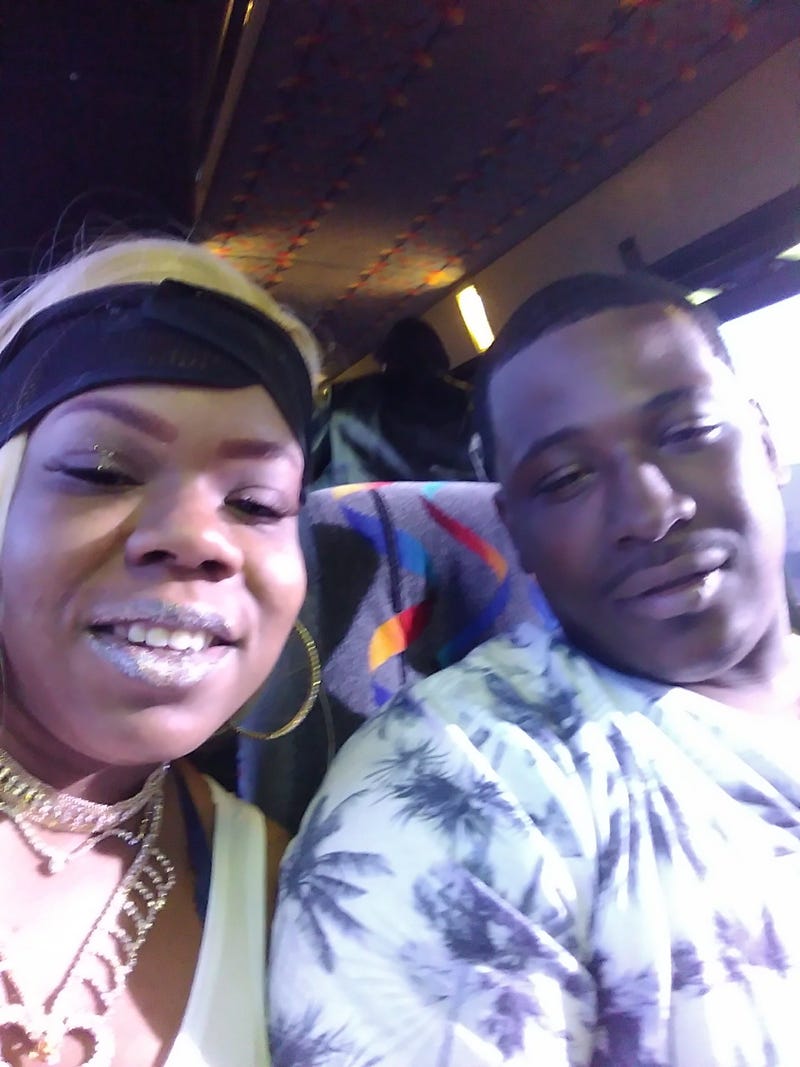 Rayshard Brooks (r) is shown in undated photo with wife Tomika Miller.