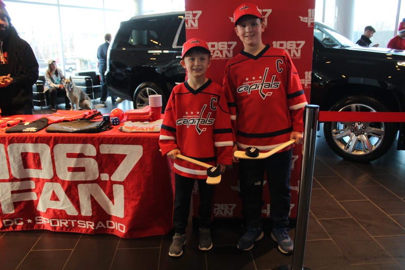Washington Capitals, TJ Oshie and Chandler Stephenson met with fans and signed autographs at Lindsay Cadillac of Alexandria.