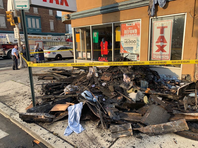 Fire raced through this building at 52nd and Girard in the Parkside neighborhood of West Philadelphia early Monday morning.