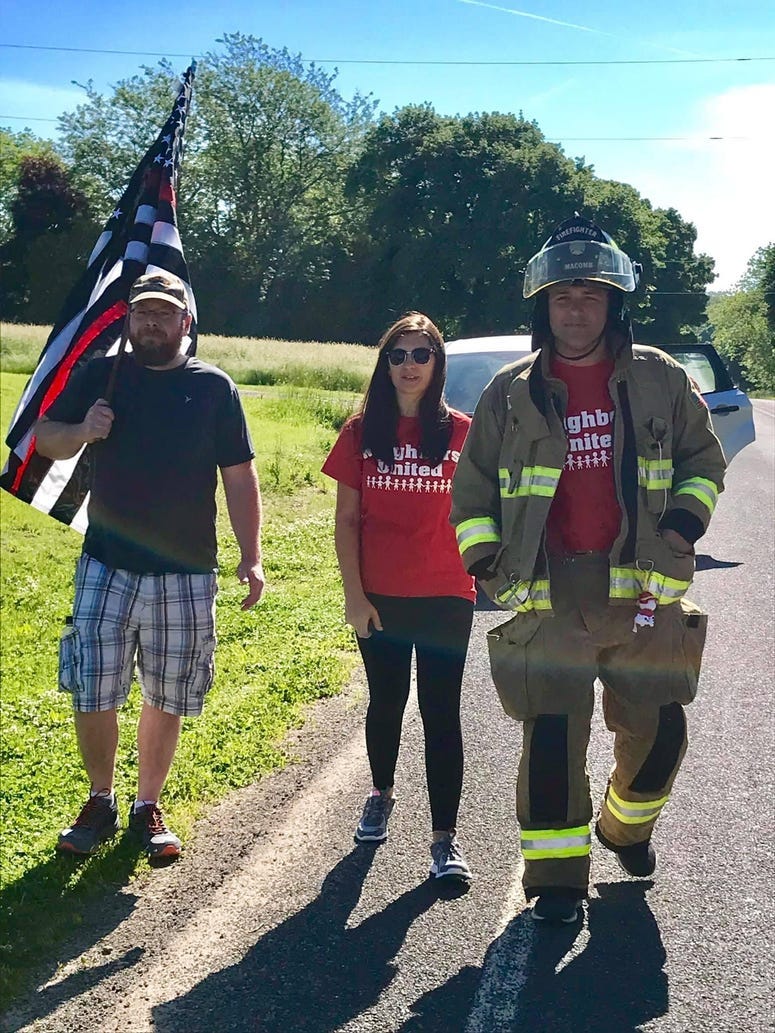 firefighter walk