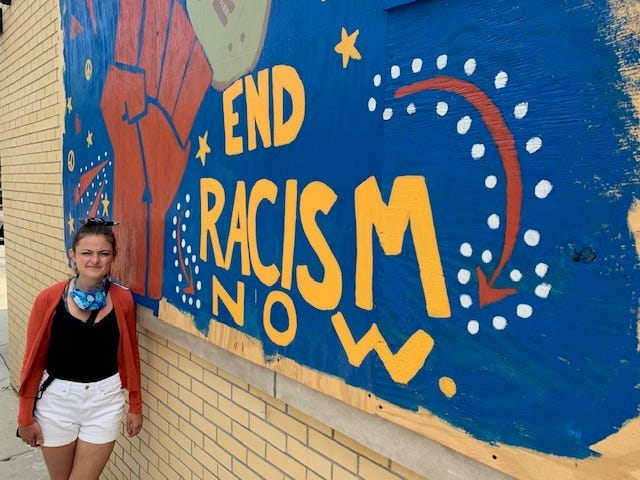 Nina Tiberi-Sawica decided to use her art to send positive messages.