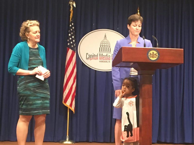 Pennsylvania Secretary of Human Services Teresa Miller with her three-year-old daughter.