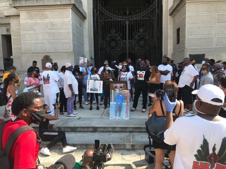 A gun violence rally at Philadelphia City Hall