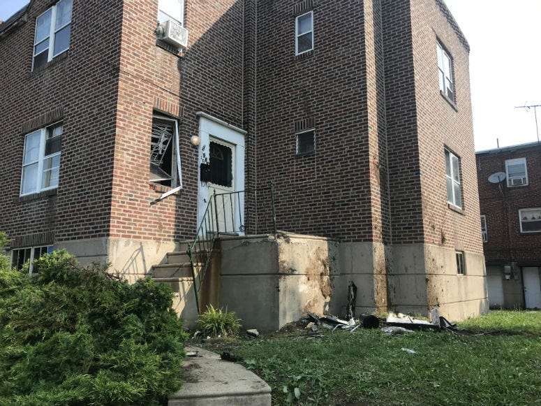 A crash on Roosevelt Boulevard Saturday night sends a car through a home before claiming the lives of two teenagers.