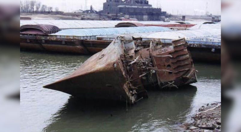 It was crazy': What appears to be the remains of an old ship