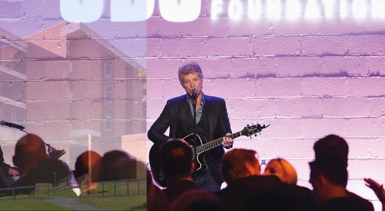Jon Bon Jovi performs