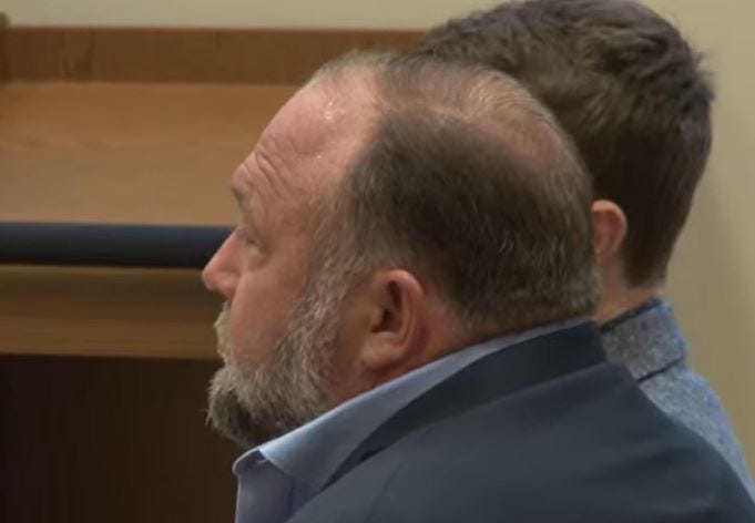 Alex Jones at Waterbury Superior Court, 9/22/22