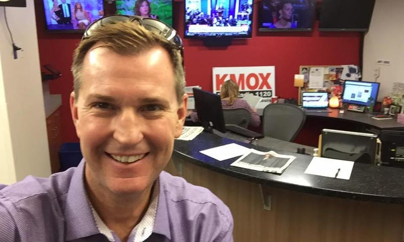 Kevin Steincross inside the KMOX newsroom.