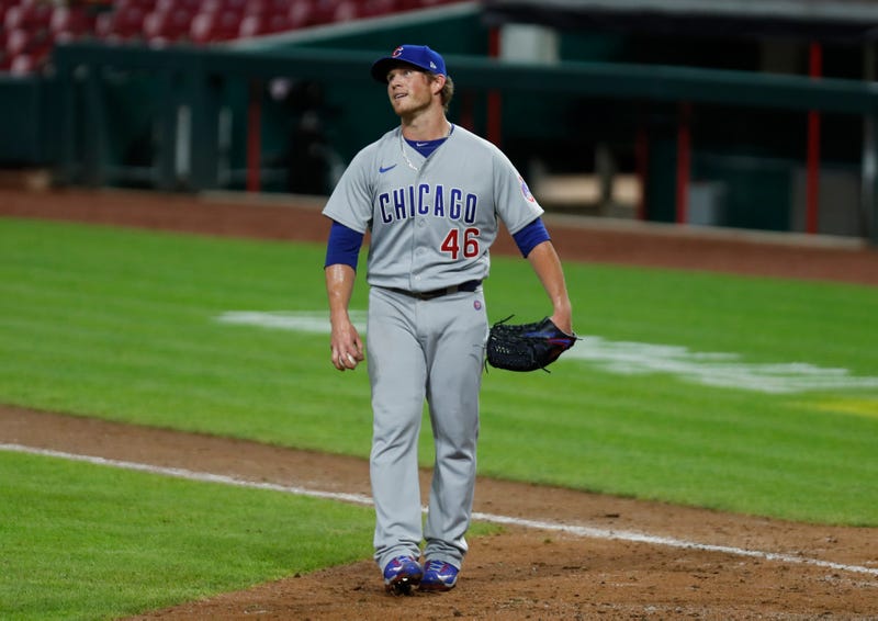 Cubs' Craig Kimbrel looks after giving up a home run.