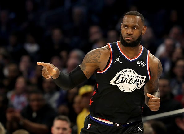 LeBron James at the 2019 NBA All-Star Game