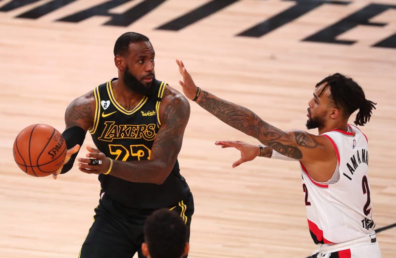 LeBron James Lakers Blazers