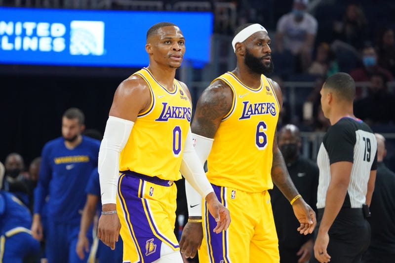 Russell Westbrook and LeBron James on the Lakers.