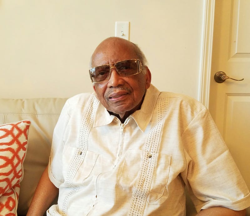 Former State Senator Leroy Johnson posed for our camera 3 years ago at his Atlanta home