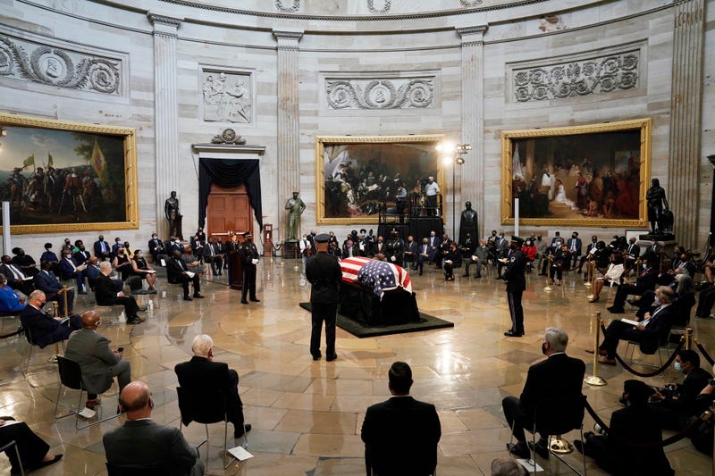 A ceremony is held at the U.S. Capitol for Congressman John Lewis